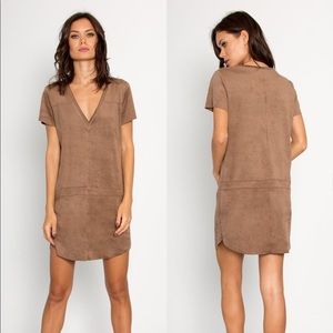 Lavender Brown Suede Dress
